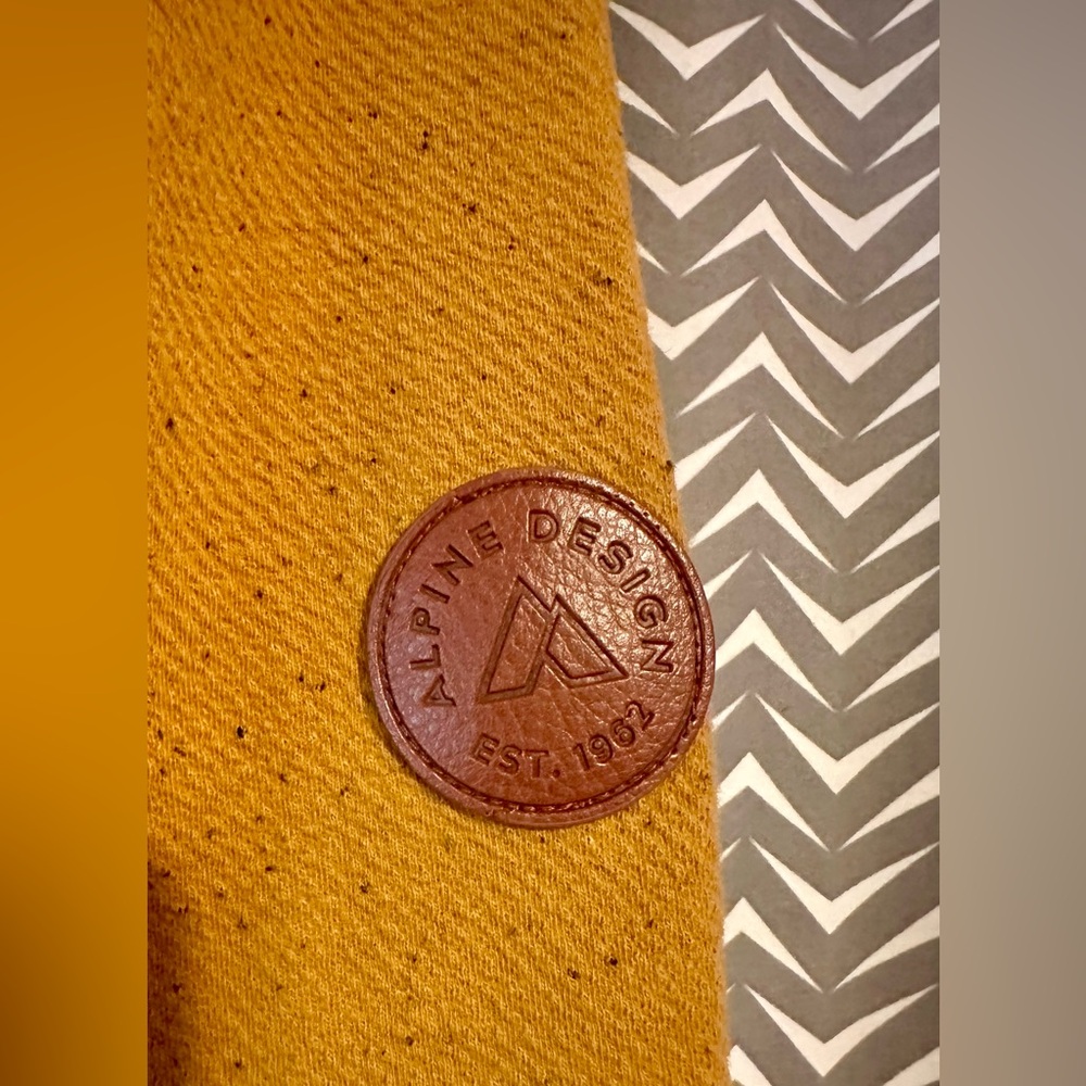 Alpine Design | Men's Mustard Hoodie, Size M - Picture 5 of 7